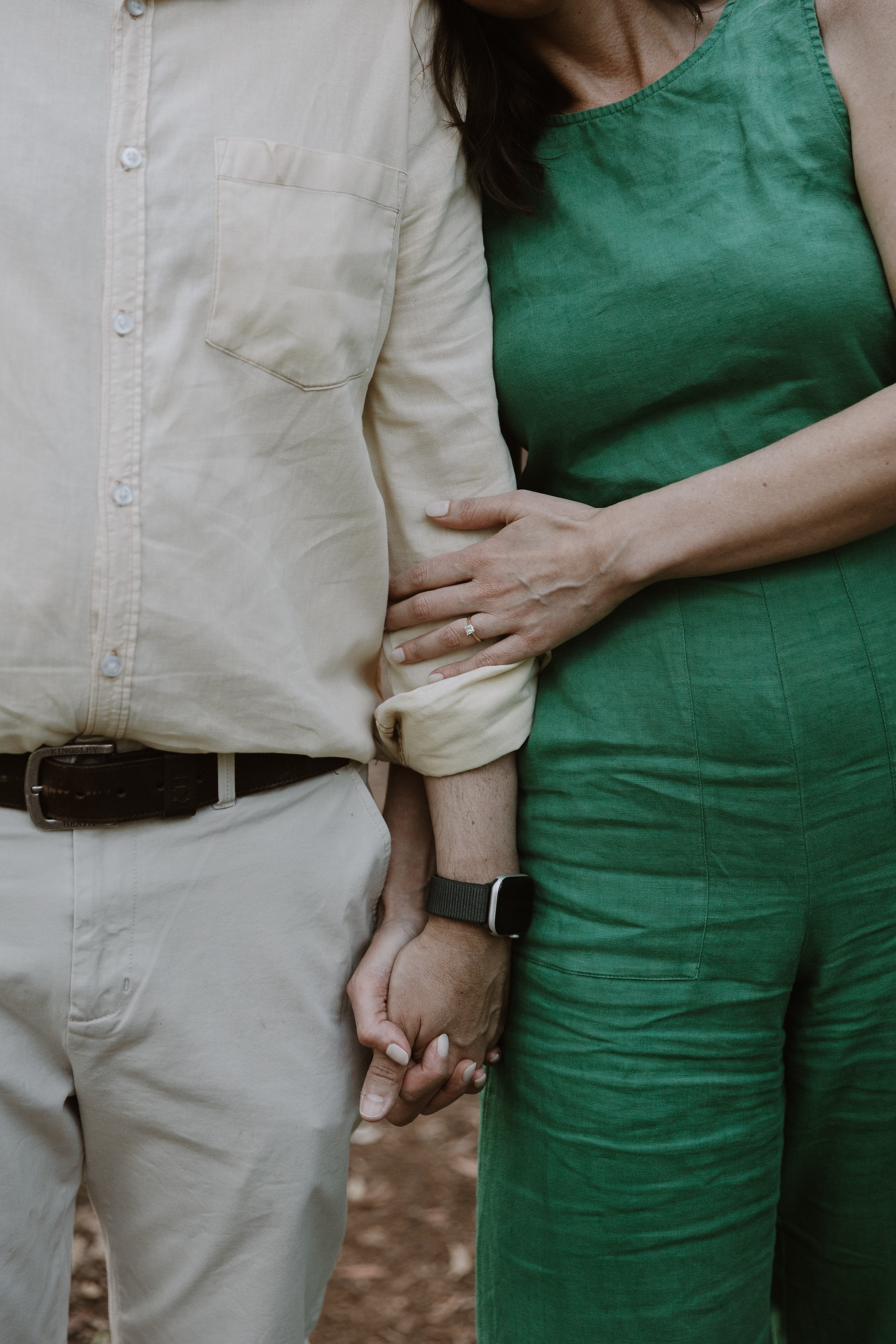 Chantel and Philippe hand holding