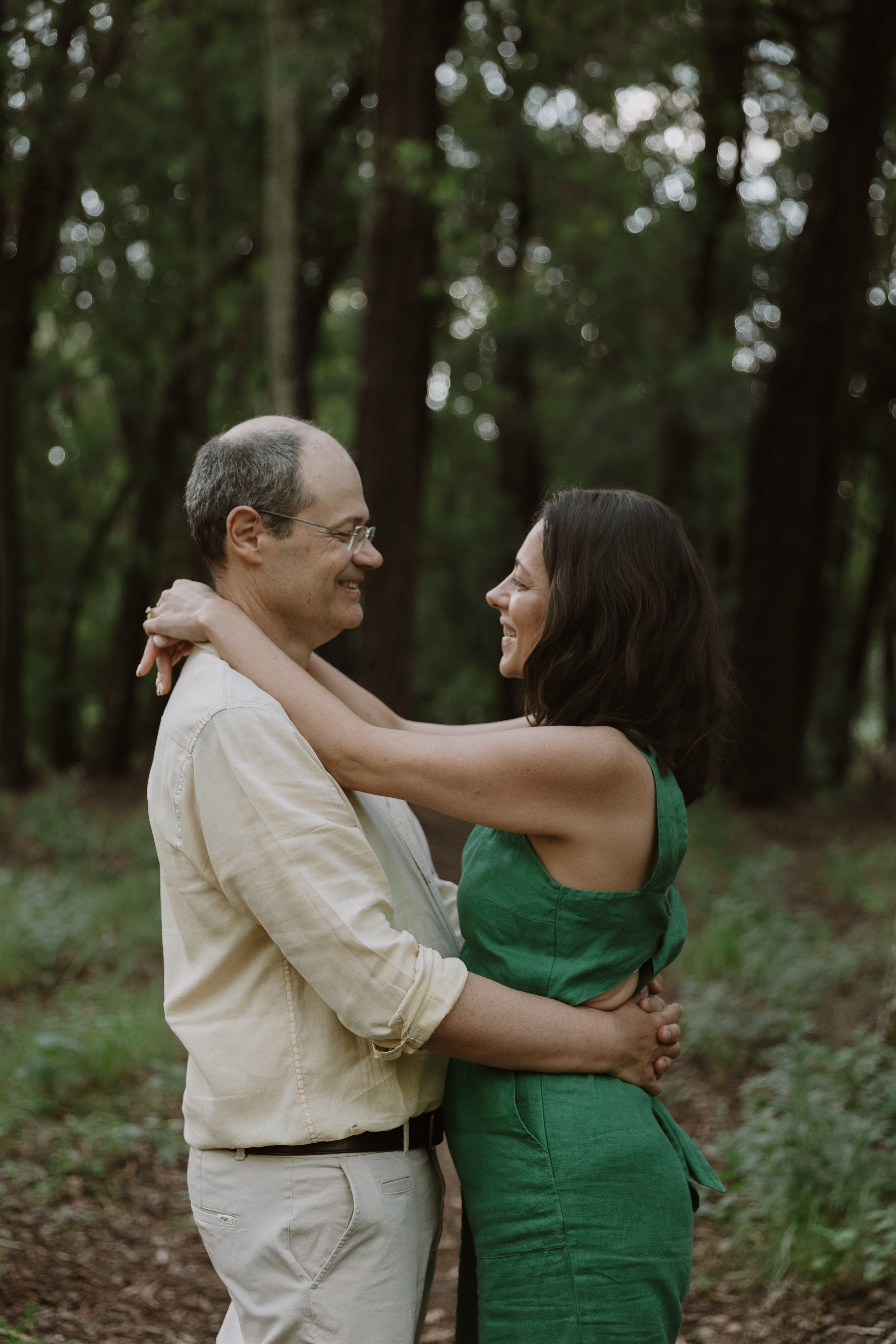 Chantel and Philippe embracing
