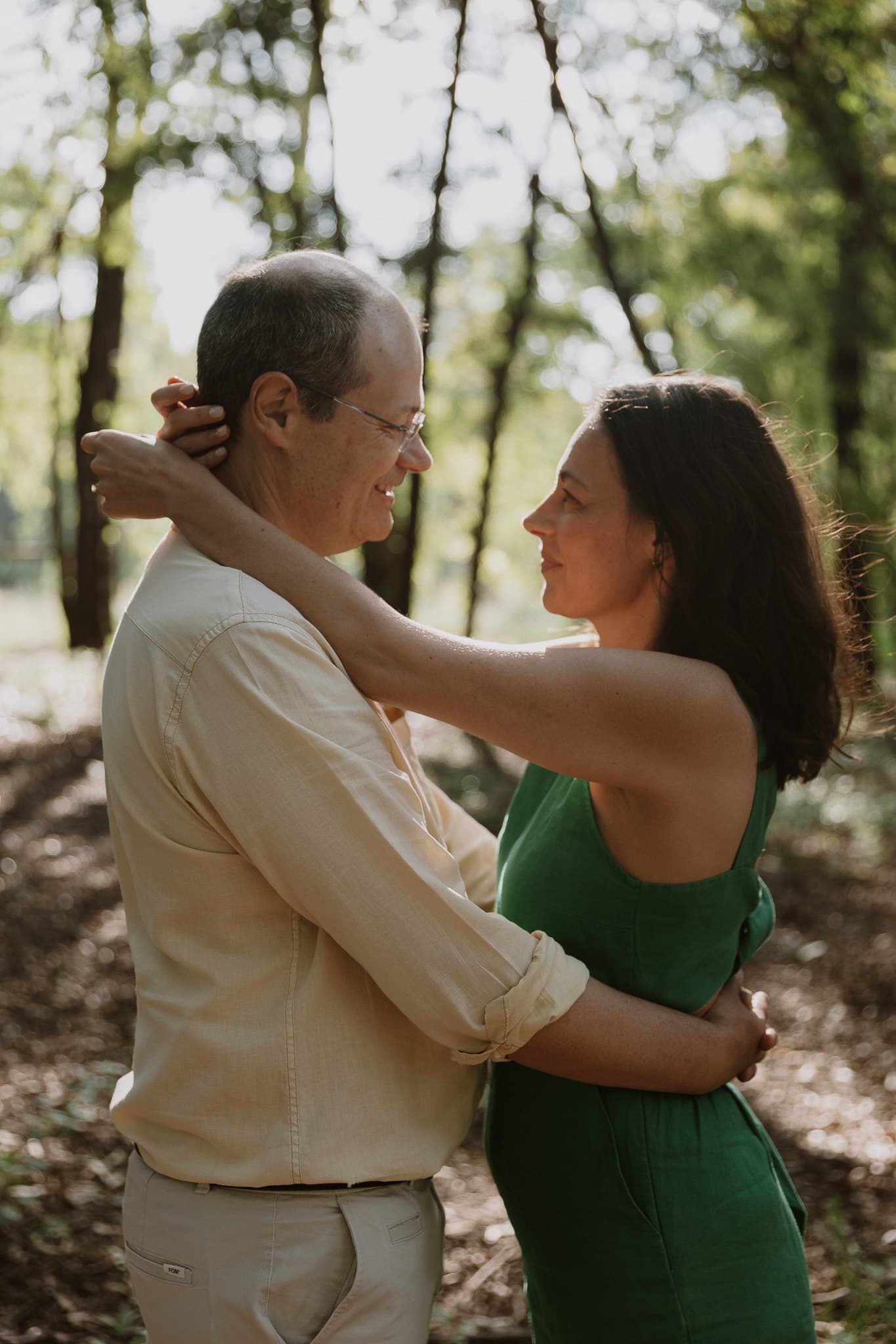 Chantel and Philippe in the forest